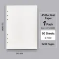 A5 punktliniertes Ringbuch Nachfülleinlagen 6 Loch Notizbuch Einlagen 60 Blatt 145x210mm - A5 6-Loch Punktkariert Nachfüllung