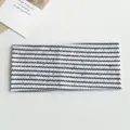 Wide elastic rhinestone headband, black and white zigzag pattern chic hair accessory for women. - White Waves