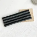 Retro striped wide knit headband, elastic hair band for sports, fitness and daily face washing. - Dark Gray