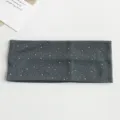 Dark grey wide elastic rhinestone headband, sparkling crystal studded hair band for daily wear. - Dark Gray