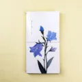 Creative blue flower notebook with elastic band, portable daily diary for writing and notes. - Bluebell