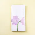 Traveler notebook with pink flower design, faux leather cover and elastic band diary. - Mini Hibiscus