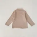Kids solid mock neck long sleeve top, comfortable casual autumn children clothing staple. - Tops / 73cm / Khaki