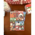 Retro japanischer Notizblock niedliche kawaii Haftnotizen Tagebuch Scrapbook Zubehör - Vintage Serie-3 (10*14) Ganzes Buch