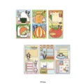 Retro japanischer Stil Haftnotizen Memo Pad Set süße Cartoon Schreibwaren Tagebuch 5x10cm - (5*10) Serien-Abfüllung (je 5 Blatt, insgesamt 30 Blatt)