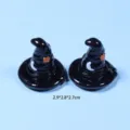Resin witch hat micro landscape ornament Halloween mini figurine home decor accessory - Halloween Mini Ornament - Black Magic Cat