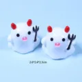 Halloween cute little ghost resin miniature figurine charm decoration micro landscape ornament - Halloween Mini Ornament - Fork Ghost