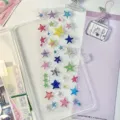 Adesivi stella resina epossidica 3D journaling estetico DIY decalcomanie stelle colorate - stelle