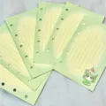 Páginas de recambio verdes para agenda de anillas con bonito diseño de panda para cuadernos. - M5 Melon Recambios C 15 Hojas