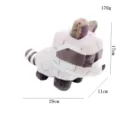 Peluche animale pixel a blocchi bambola morbida carina 29cm di lunghezza per decorazione - Grigio chiaro / Imballaggio Standard