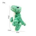 Simpatico dinosauro di peluche stile pixel verde bambola di stoffa morbida regalo 25cm - Dinosauro
