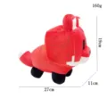 Peluche a blocchi rosso simpatico animale di peluche bambola 27cm con specifiche, regalo. - Rosso / Imballaggio Standard
