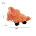 Carino peluche volpe a blocchi pixel bambola, morbido animale di peluche con misure, 28cm. - Marrone chiaro / Imballaggio Standard
