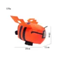 Peluche ape blocco giocattolo arancione nero animale imbottito insetto pixel 20cm. - arancio-rosso