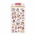 Leuke Japanse decoratieve stickerboog, zoet doodle-ontwerp voor dagboek en planner decoratie. - Ik Hou van Aardbei Scribble Sticker