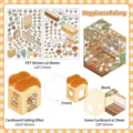 Joli ensemble d'autocollants PET décoratifs DIY thème boulangerie et carton de scène. - Boulangerie Heureuse (Série 5)