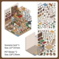 Joli ensemble d'autocollants miniatures de café DIY, autocollants déco créatifs avec carte. - Café de Croisière (Série 6)