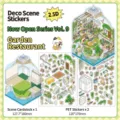 Kit d'autocollants de scène décoratifs DIY avec stickers PET et cartes pour journal intime. - Restaurant de Jardin (Série 9)