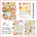 Ensemble d'autocollants décoratifs de scène DIY créatifs pour carnet et planification. - Maison de Miel Doux (Série 12)