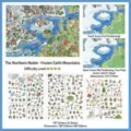 Ensemble d'autocollants de scène DIY thème Montagne Toundra, autocollants PET décoratifs. - Montagnes Gelées du Nord (Série 39)