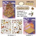 Ensemble de stickers de scène DIY décoratifs créatifs, fournitures de journal, style mignon. - Café Pipeline (Série 16)