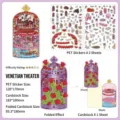 Ensemble d'autocollants de scène décorative DIY Théâtre de Venise avec stickers PET et carte. - Théâtre de Venise (Série 19)