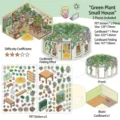 Set de stickers de scène de serre de plantes vertes DIY, autocollants de journal PET décoratifs. - Boutique de Plantes Vertes (Série 18)