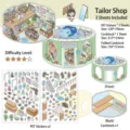 Kit d'autocollants décoratifs de scène de tailleur DIY, loisirs créatifs PET et carton. - Atelier de Tailleur (Série 18)