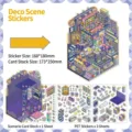 Ensemble d'autocollants de scène décoratifs, variante de carnet DIY avec thème de danse. - Salle de Danse Disco (Série 14)