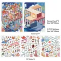 Set d'Autocollants de Scène DIY Thème Grand Bleu, Autocollants Décoratifs pour Agenda - Club de la Mer Profonde (Série 27)