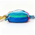 Bunte Nylon Bauchtasche wasserdichte Outdoor Sport Freizeittasche Umhaengetasche - Blau