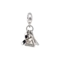 Perla Charm Tema Shopping Argentata Borsa Occhiali da Sole Pendente Braccialetto DIY - Perlina Borsa della Spesa / Argento