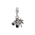 Ciondolo charm palma fotocamera ciabatta in argento per braccialetto fai da te gioielli - Ciondolo Fotocamera Palma