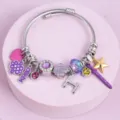 Braccialetto con ciondoli stile K-POP in lega metallica con perline e pendenti colorati. - Bracciale del Gruppo di Ragazze Devil Hunter