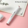 Weißer Doppelspitzen Alkohol-Kunstmarker Stift, 93 Burnt Orange Einzelfarbe, zum Zeichnen. - 93 Brandorange