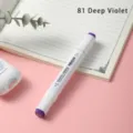 Weisser Schaft Doppelspitze Alkohol Marker Stift 81 Tiefviolett Kunst Zeichnen Werkzeug - 81 Tiefes Violett