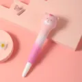 Stylo gel rose squishy à rebond lent, stylo anti-stress animal doux mignon pour école et bureau. - Ours Rose Violet