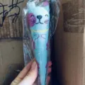 Stylo de décompression à rebond lent mignon chat squishy stylo gel anti-stress créatif jouet - Chat Bleu