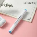 White barrel dual head alcohol marker pen single piece 66 baby blue sketching drawing art - 66 Baby Blue