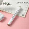 Single alcohol marker pen 42 bronze green square white barrel dual head art sketch tool - 42 Bronze Green