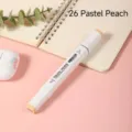 Pastel Peach alcohol marker, white square barrel dual tip art pen for sketching and drawing. - 26 Pastel Peach