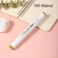Single white barrel alcohol marker pen, color 100 Walnut, double head art design marker. - 100 Walnut