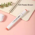 Single double-ended alcohol marker white square barrel art drawing pen sketch marker 103 - 103 Potato Brown