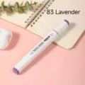 White dual tip alcohol marker pen sketching art marker single piece 83 lavender color - 83 Lavender