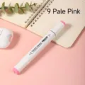Single pale pink alcohol marker, dual-head art pen for sketching, design and illustration. - 9 Pale Pink