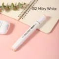 Dual-tip alcohol marker pen, white barrel, 132 milky white shade, professional art drawing supply. - 132 Milky White