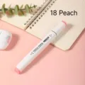 White barrel dual head alcohol marker pen 18 peach single piece drawing art student supply - 18 Peach
