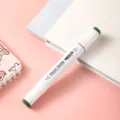 White barrel dual-tip alcohol marker pen for professional drawing sketching and art design. - 43 Cypress Green