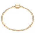 Gold snake chain bracelet for charms, 2.8mm basic DIY bracelet jewelry accessory for men and women - Gold Clasp Copper