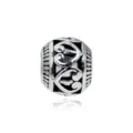 Silberfarbene Legierung hohle Kugel Charms Perle fuer DIY Handgemachte Armbänder Schmuck. - Hohles Zentrum Herz Antike Silber Große Loch Perle